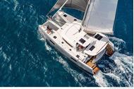 Lagoon 42 luxury catamaran anchored in Sardinia