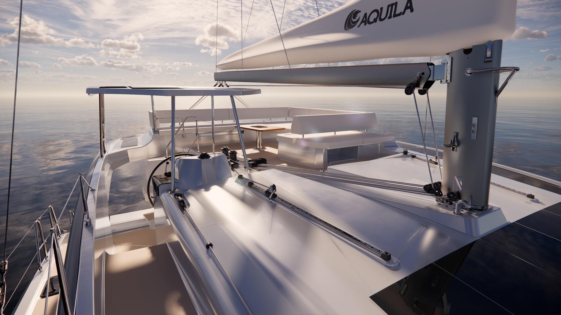 Aquila 45 Sail — flybridge vista II