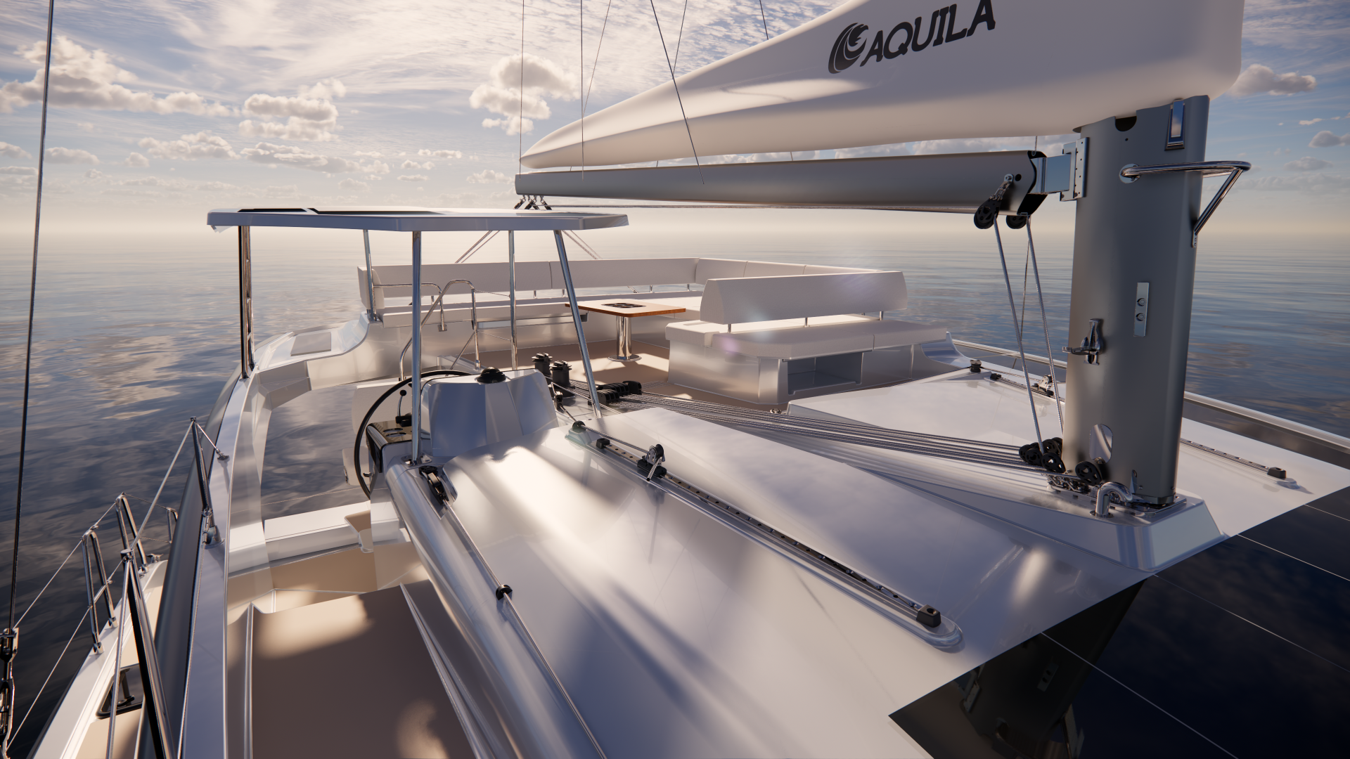 Aquila 45 Sail — flybridge vista II