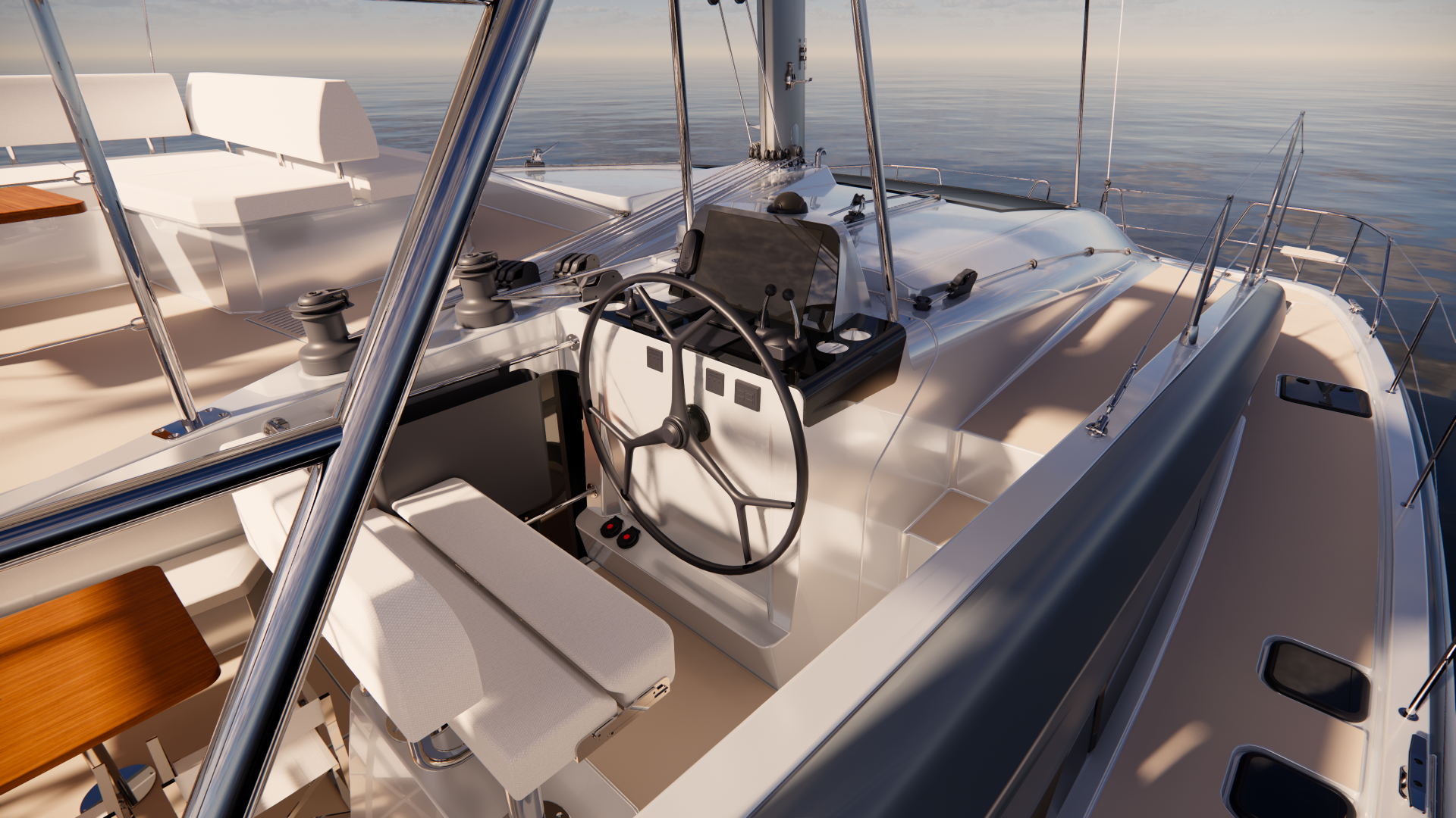 Aquila 45 Sail — flybridge vista III