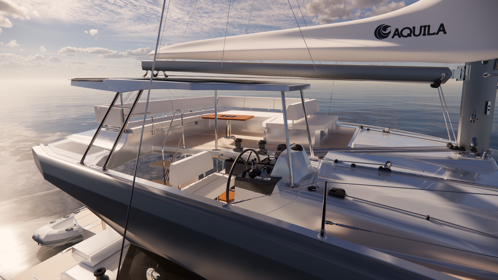 Aquila 45 Sail — flybridge