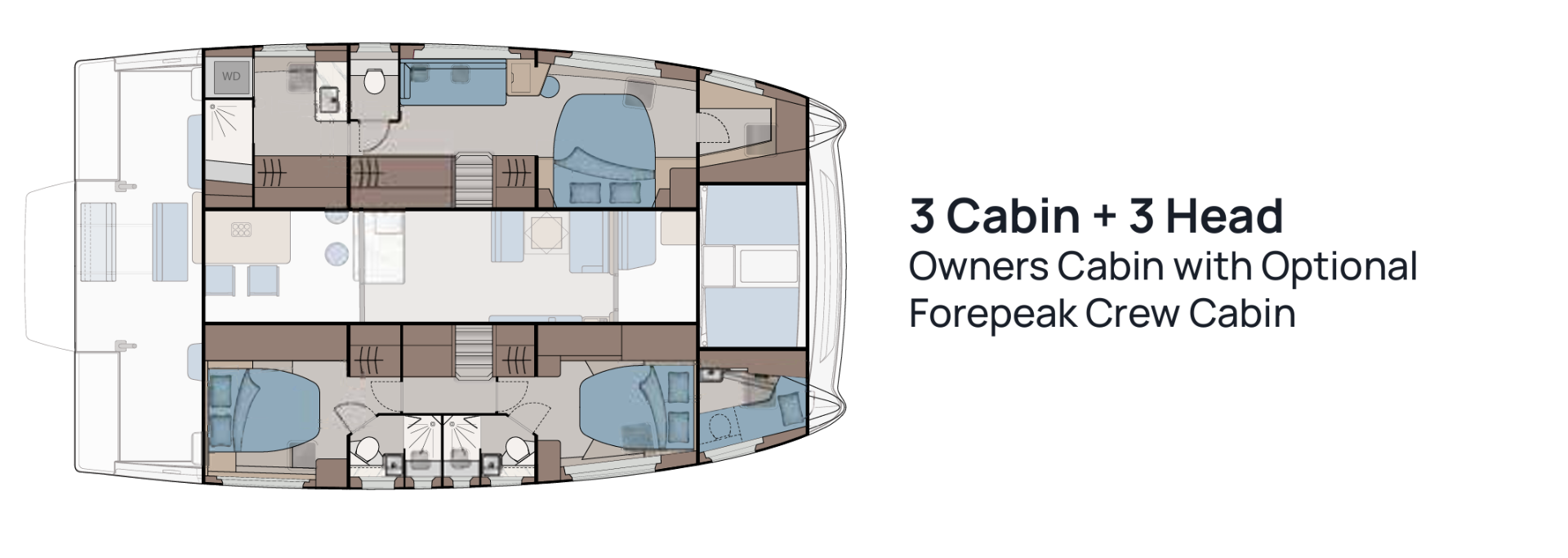 Aquila 45 Sail — layout interno III